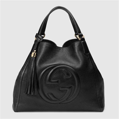 gucci feather fan|gucci black leather bag.